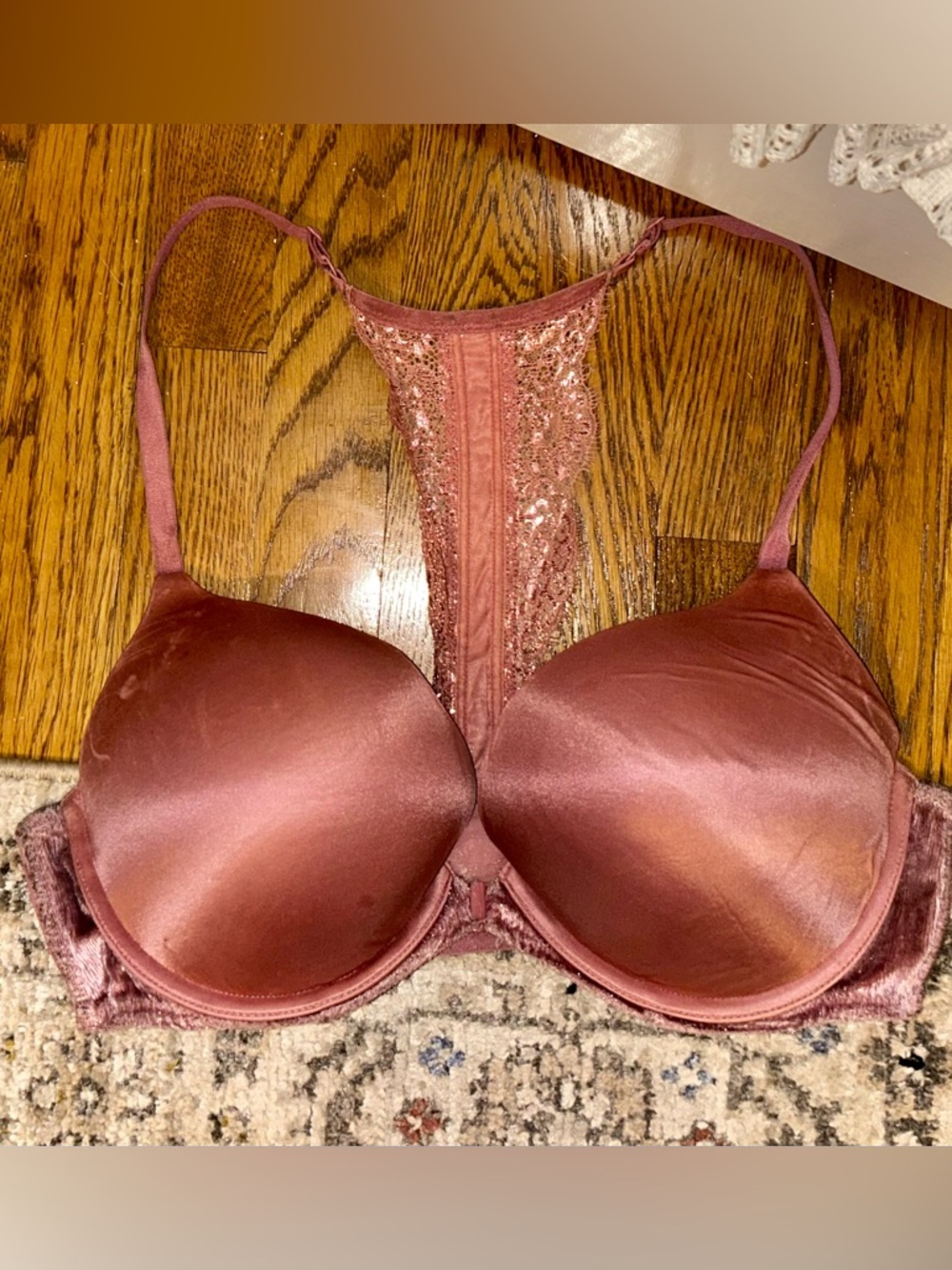 Satin Mauve & Metallic Victoria’s Secret Bombshell Bra